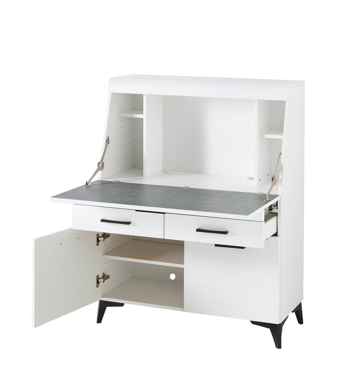 Sekretär Secret weiß matt B/H/T: ca. 98x124x42 cm