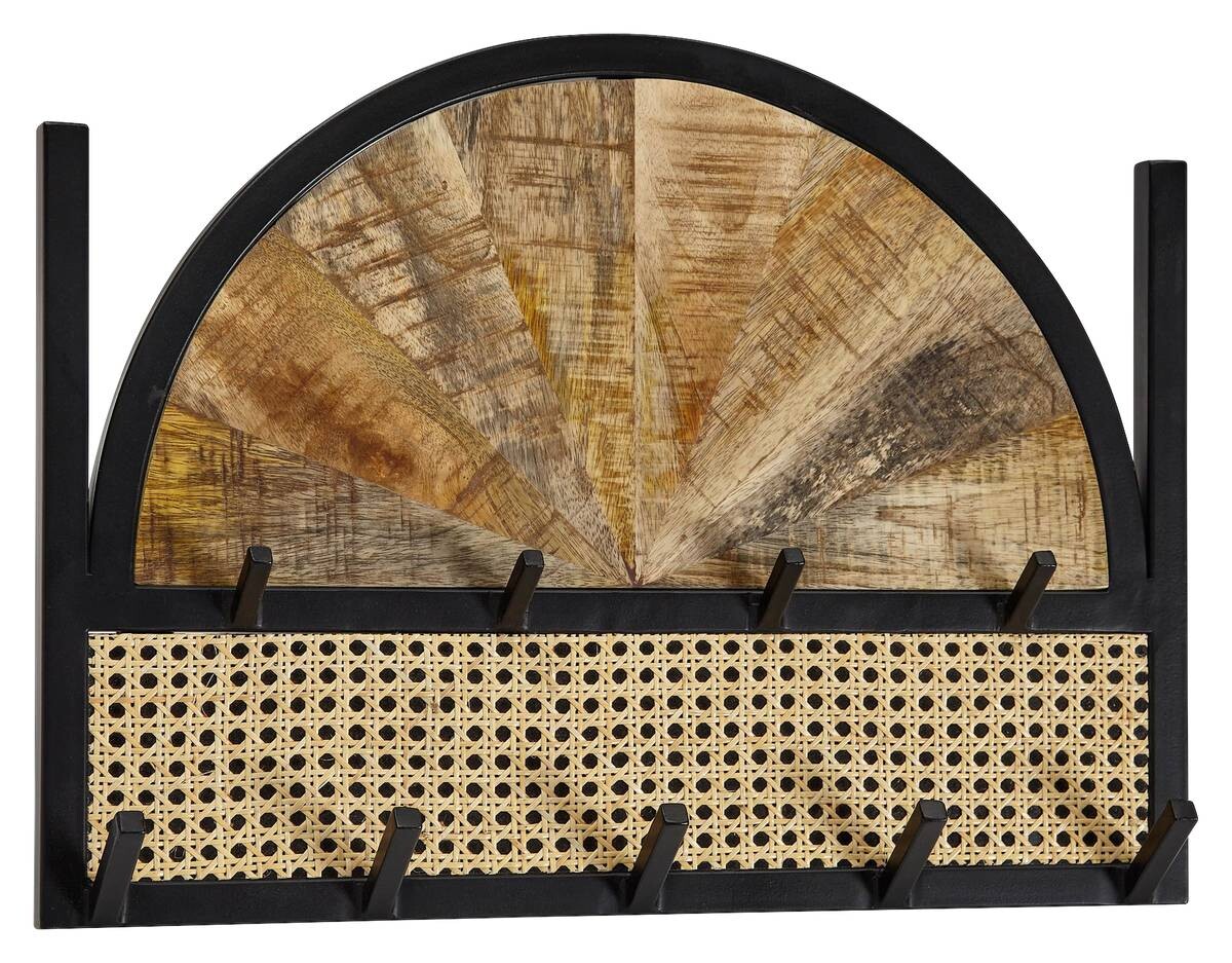 Garderobe natur schwarz pulverbeschichtet B/H/T: ca. 53x40x7,5 cm