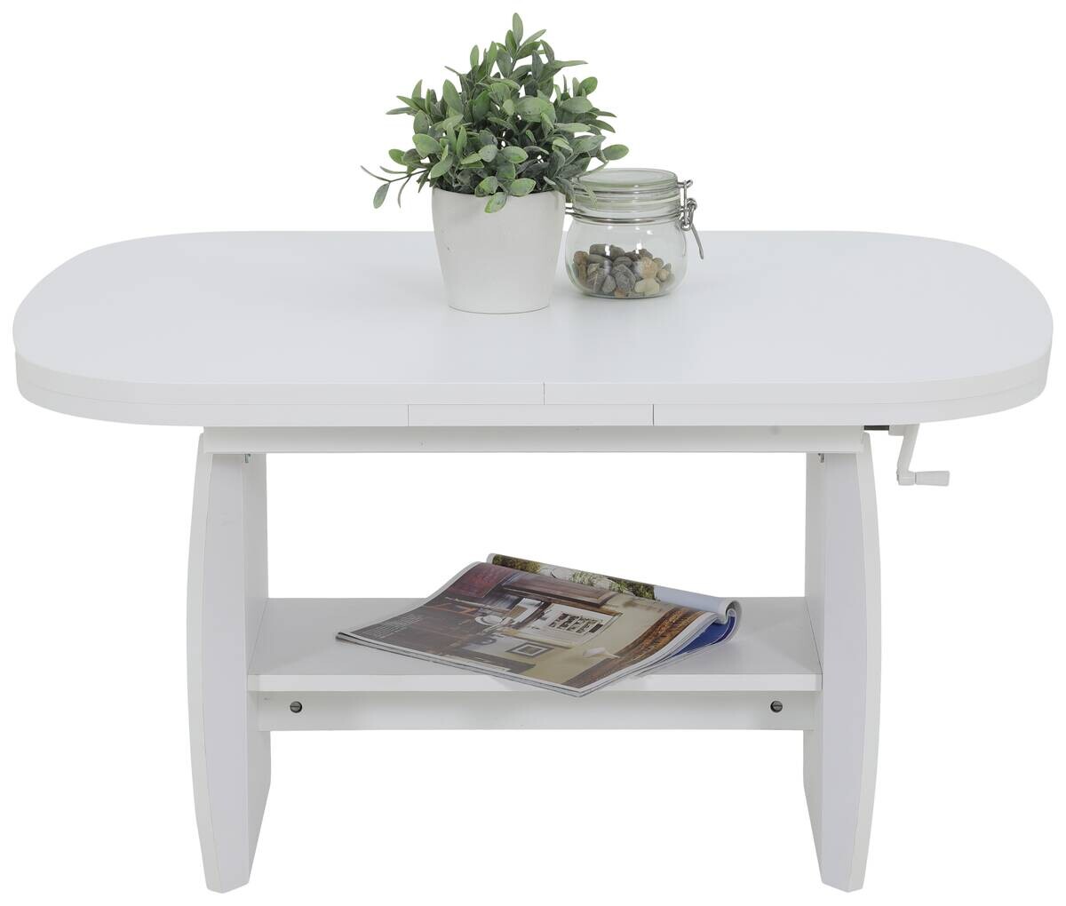 Hela Couchtisch Michael III weiß Holz B/H/T: ca. 142x62x68 cm