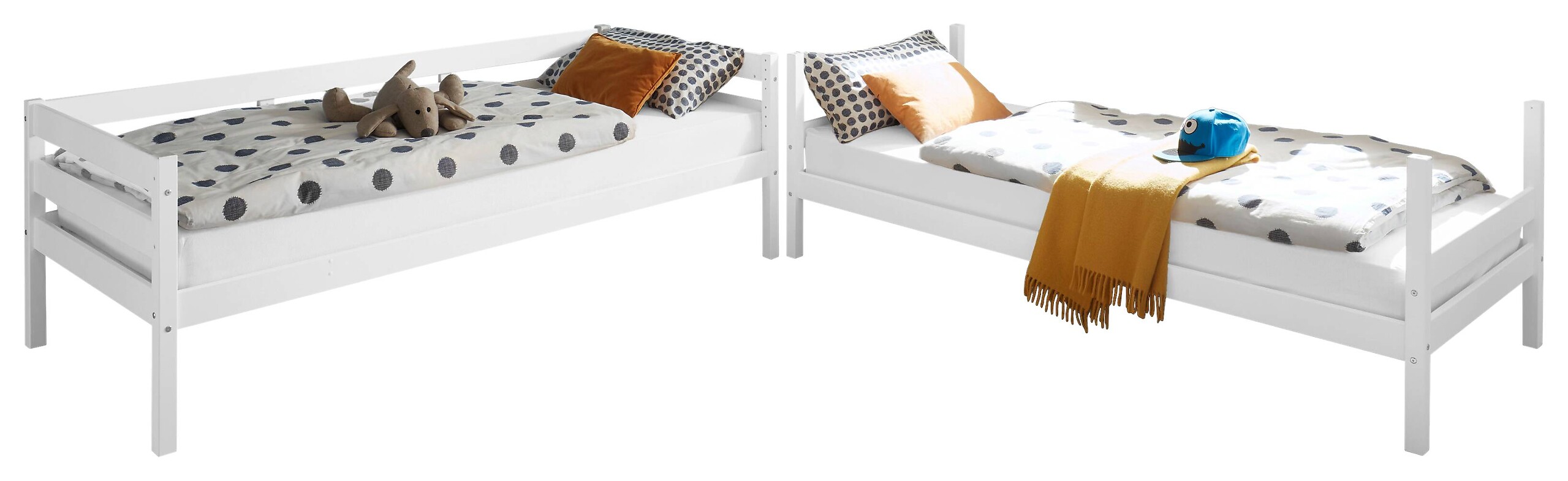 Etagenbett Casper kiefer weiß Liegefläche B/L: ca. 90x200 cm