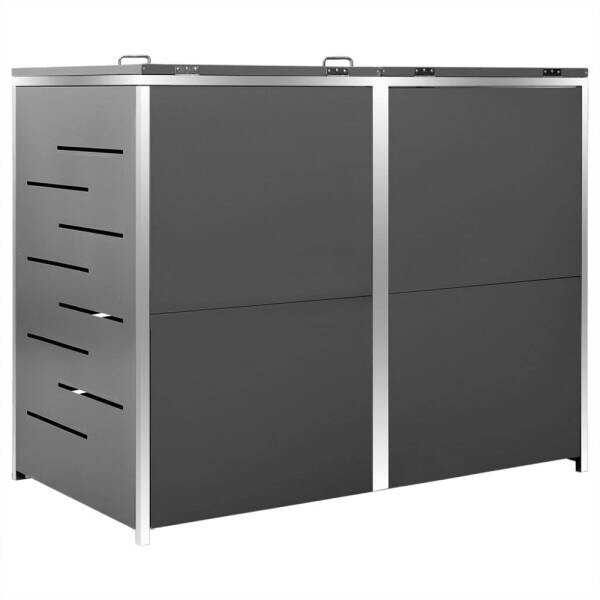 vidaXL Mülltonnenbox anthrazit B/H/T: ca. 138x112,5x77,5 cm