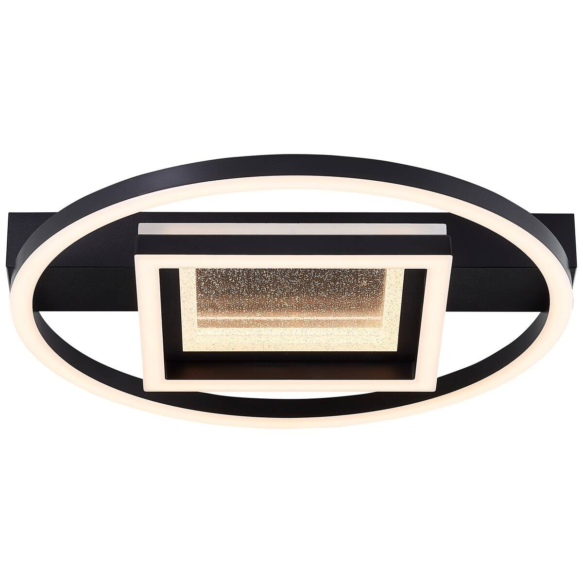 Brilliant LED-Deckenleuchte schwarz B/H/L: ca. 37x37x6 cm