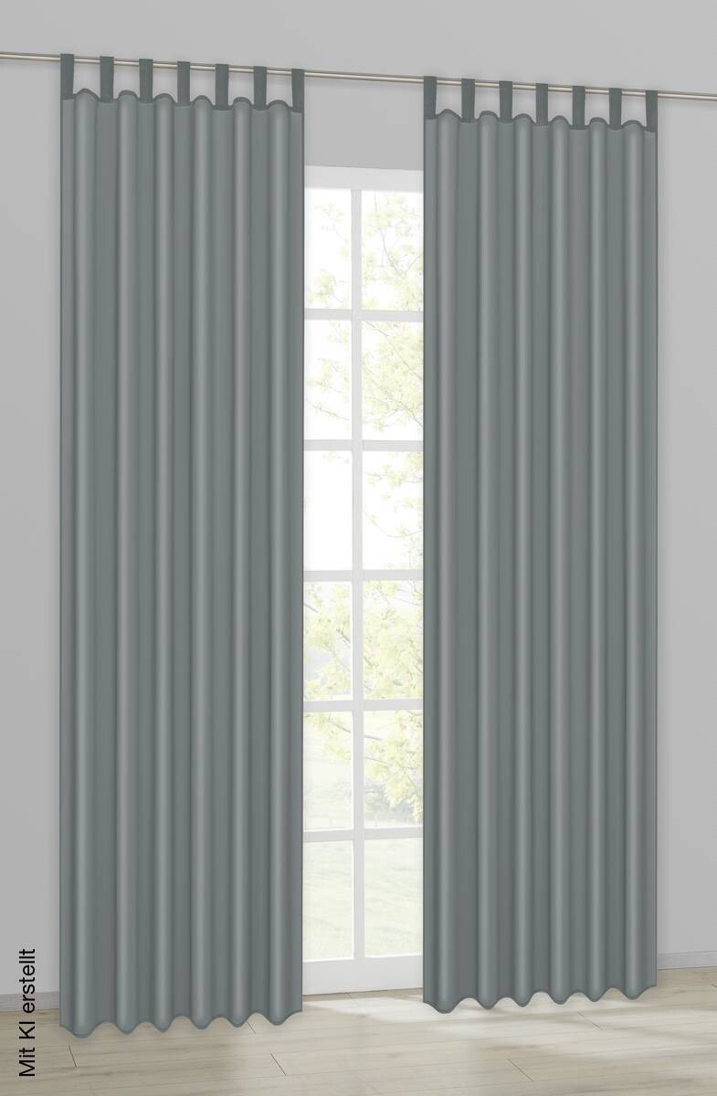 ACUS design collection Schlaufenvorhang Silk anthrazit B/L: ca. 140x225 cm