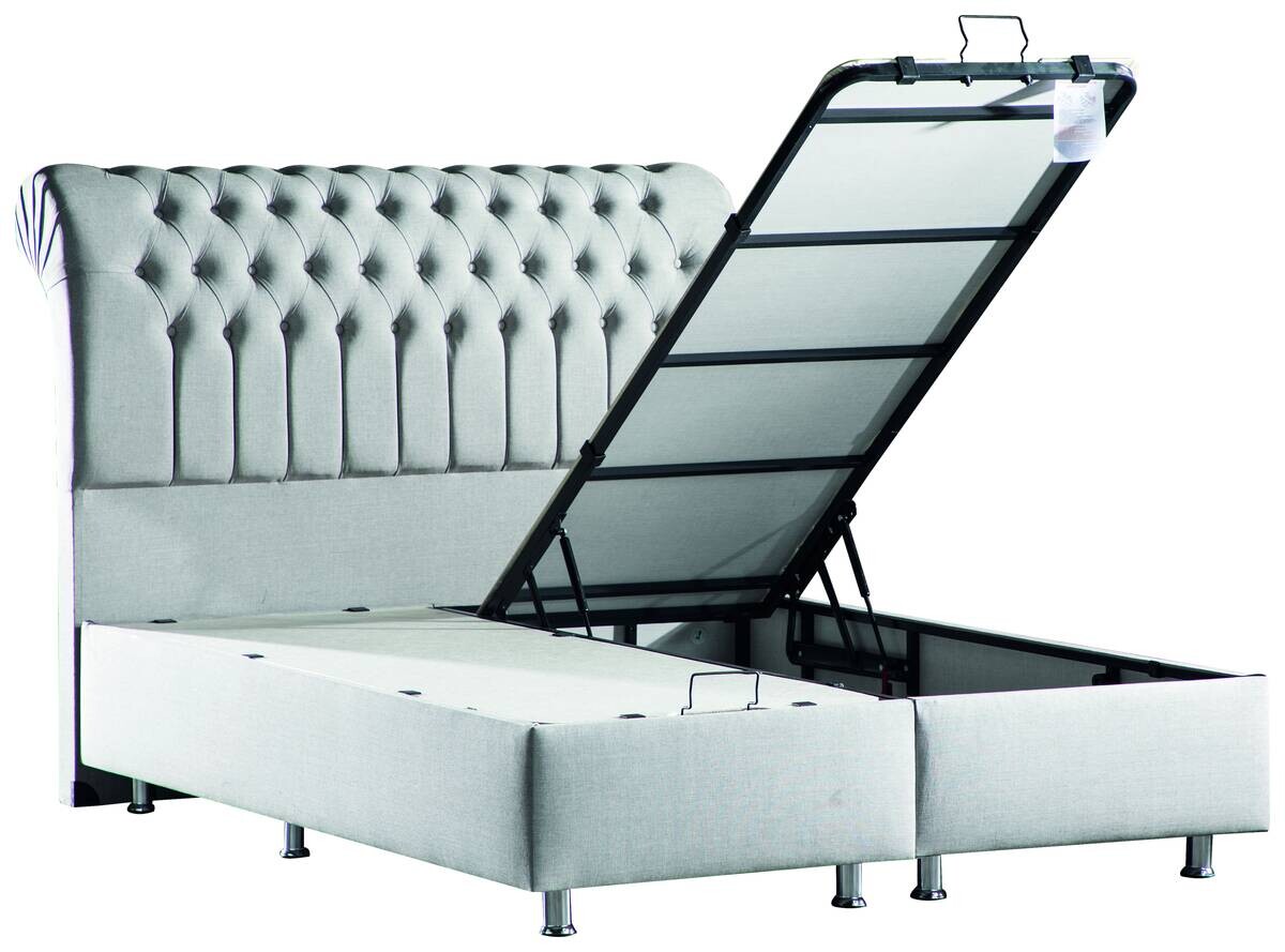 Polsterbett Elegance grau Liegefläche B/L: ca. 180x200 cm