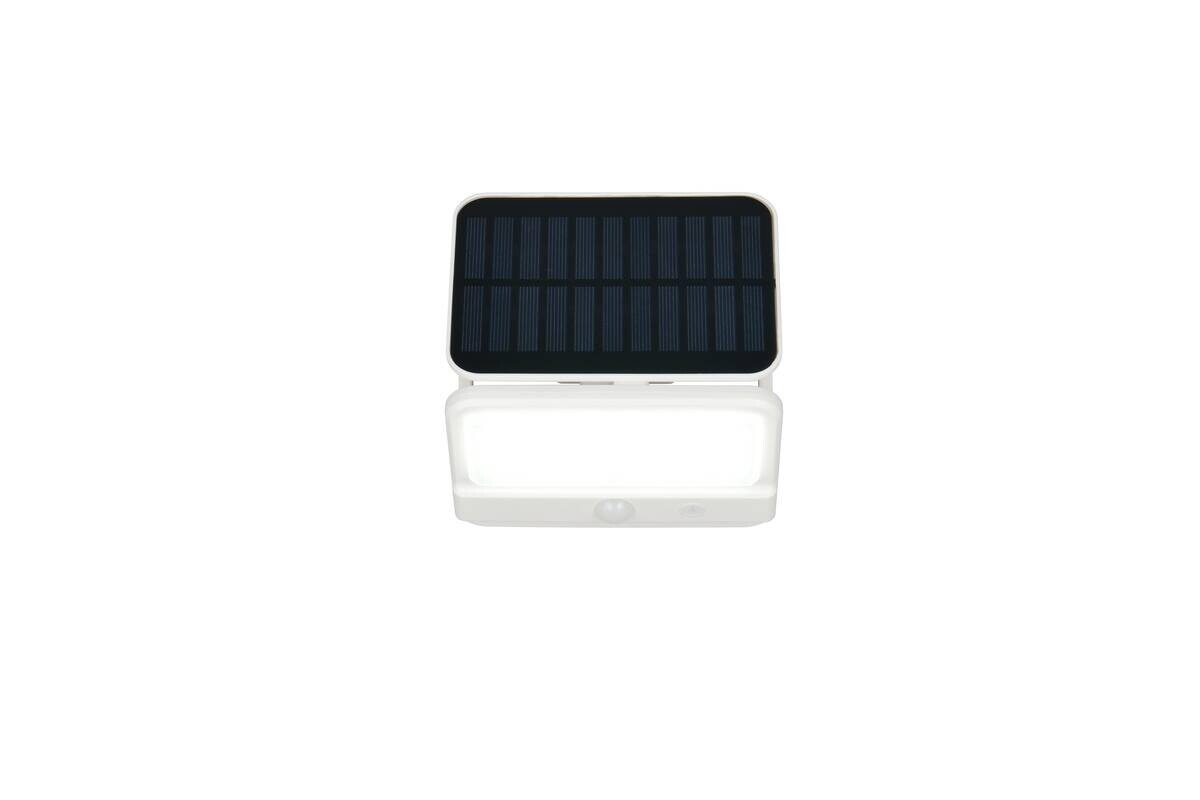 Solar-Außenwandleuchte weiß B/H/T: ca. 14,5x9x11,5 cm