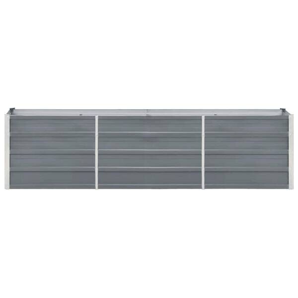 Garten-Hochbeet grau Stahl B/H/L: ca. 40x45x240 cm