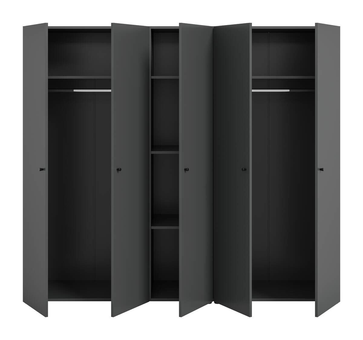 Kleiderschrank DARWIN anthrazit B/H/T: ca. 200x176x51 cm