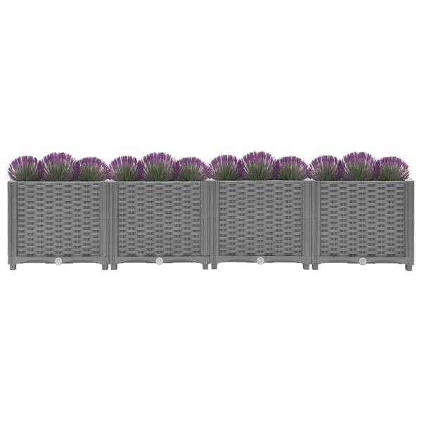 Hochbeet grau Polypropylen B/H/L: ca. 40x38x160 cm