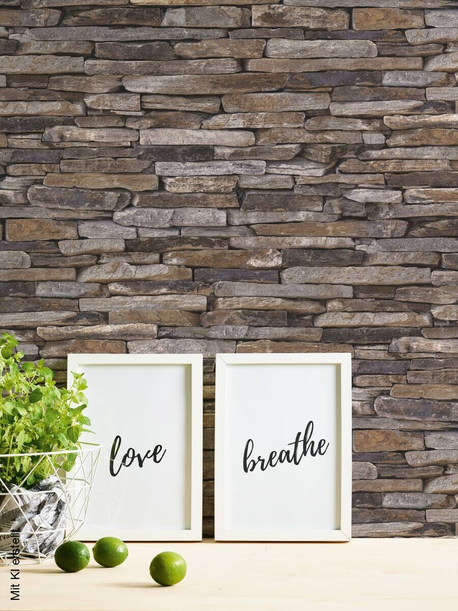 A.S.Creation Vliestapete beige blau B/H/D: ca. 53x1005x9 cm