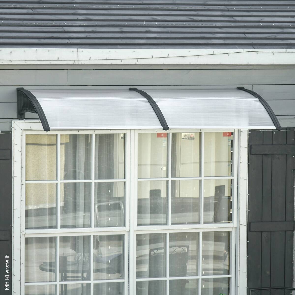 Outsunny Pultvordach transparent B/H/L: ca. 96x27x200 cm