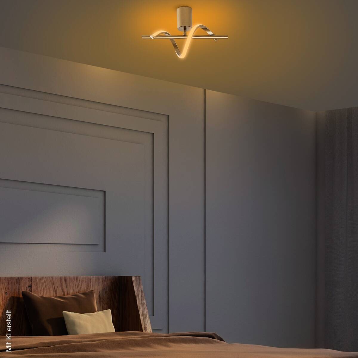 Opviq Deckenleuchte gold Metall B/H/T/L: ca. 41x16x25x41 cm