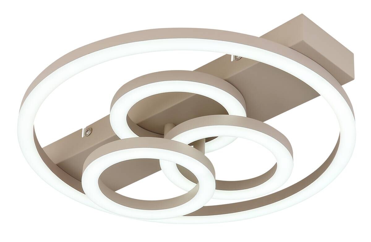 GLOBO LED-Deckenleuchte sand Metall Kunststoff B/H/L: ca. 33x8,8x35 cm 1 Brennstellen