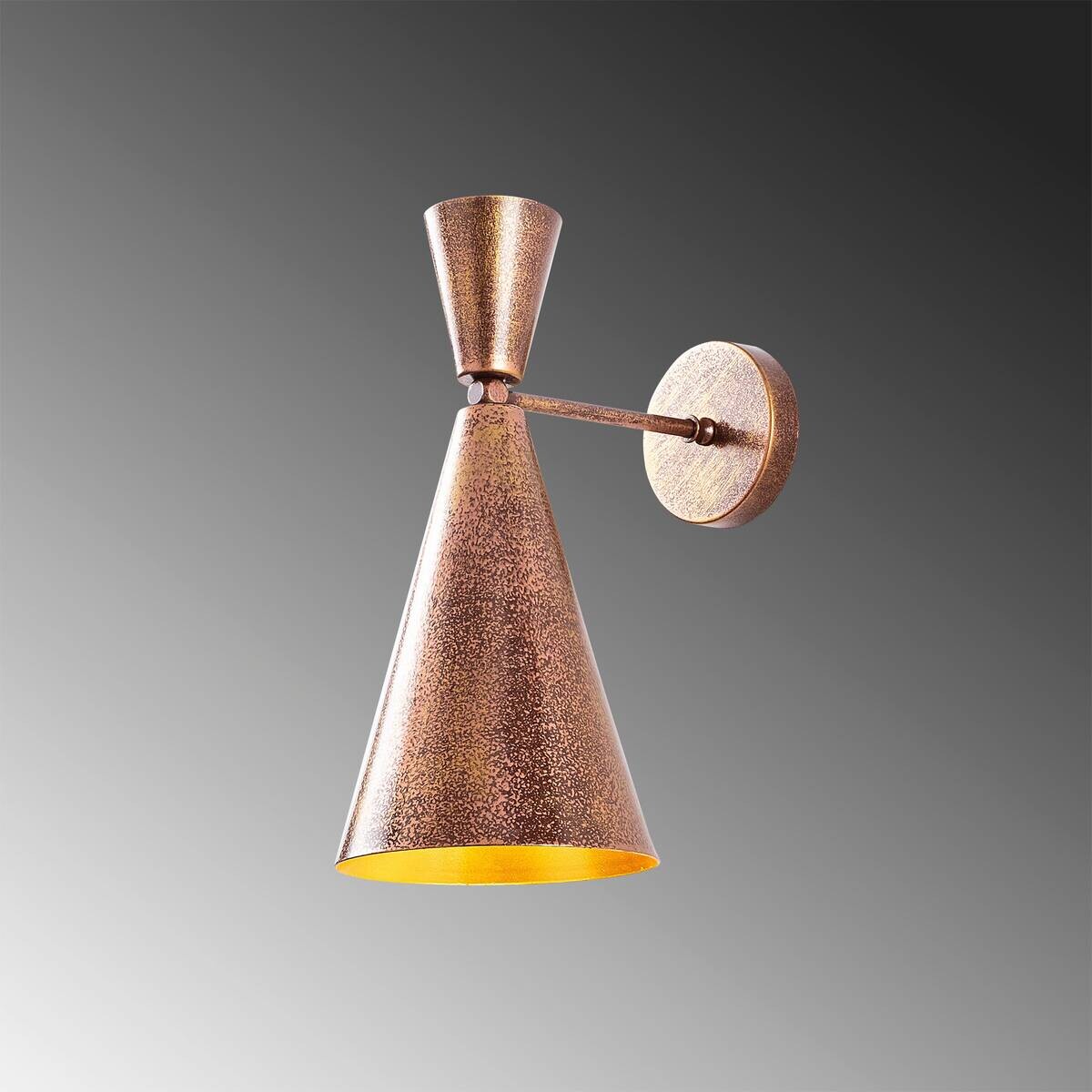 Opviq Wandleuchte gold Metall B/H/L: ca. 25x39x19 cm E27 1 Brennstellen