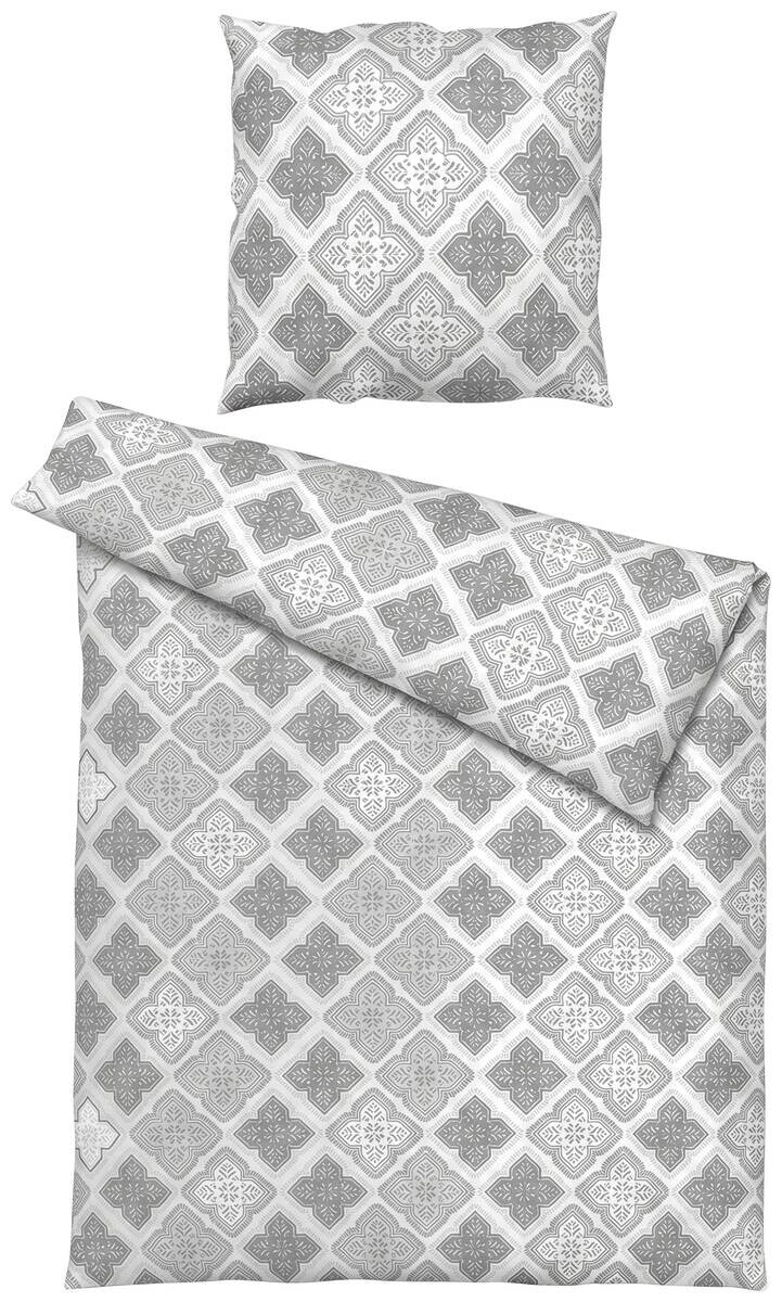 Microfaser Bettwäsche Fleece silber Polyester B/L: ca. 135x200 cm