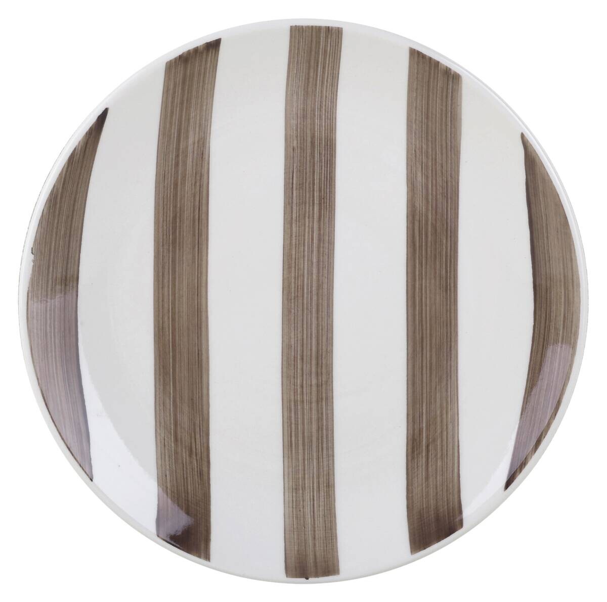 Teller braun Keramik H/D: ca. 2,3x19 cm