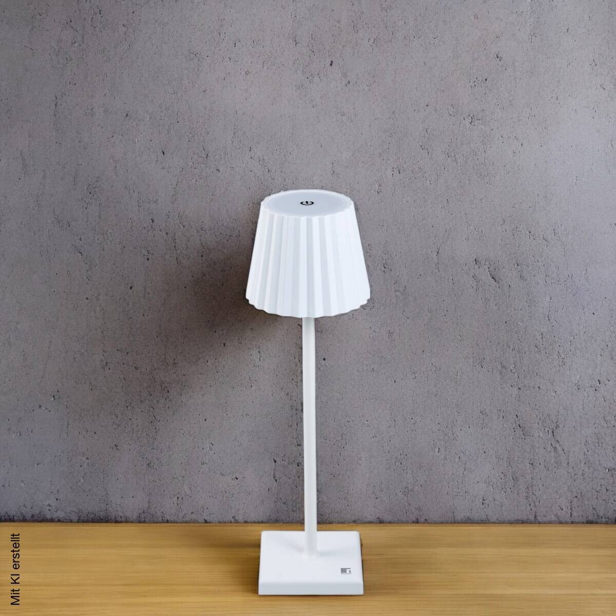 BERGNER LED-Tischleuchte Lines weiß B/H: ca. 11,6x38 cm