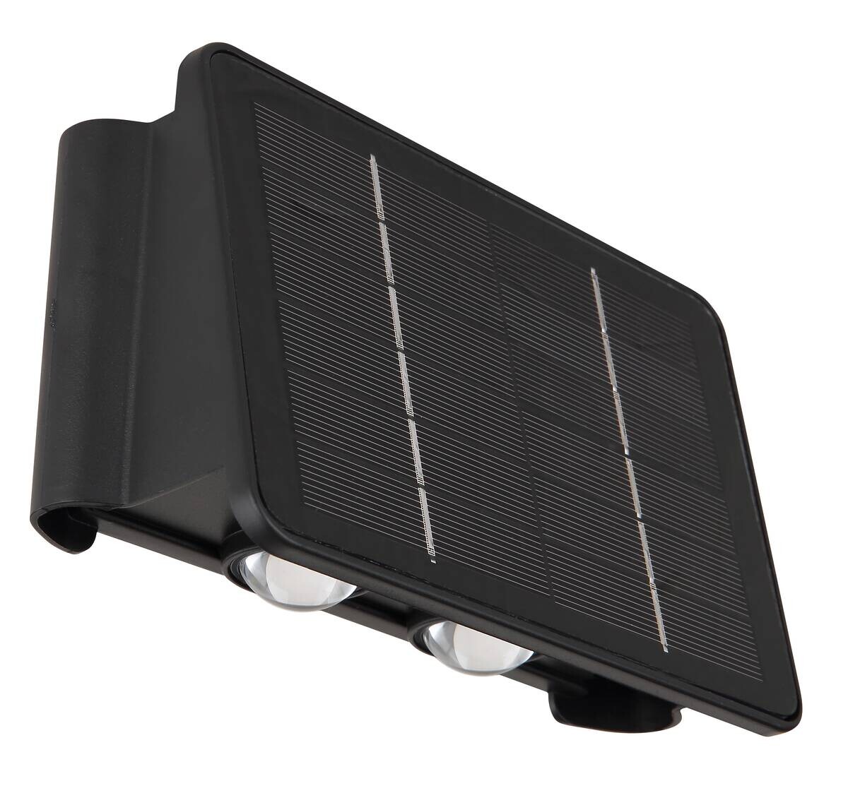 Solarleuchte klar schwarz Kunststoff H/D: ca. 10,8x15,34 cm