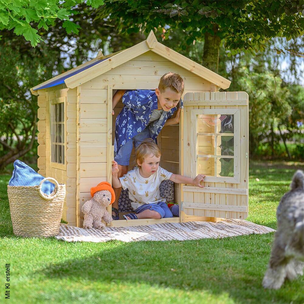 Timbela Kinderspielhaus M570M blau B/H/L: ca. 114x121x111 cm