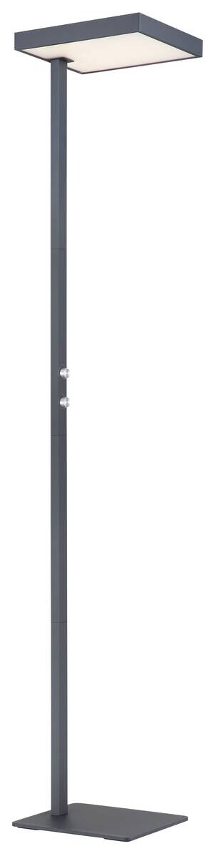 GLOBO Stehleuchte Opal schwarz anthrazit Metall Aluminium Kunststoff B/H/L: ca. 28x184,8x40 cm 2 Brennstellen