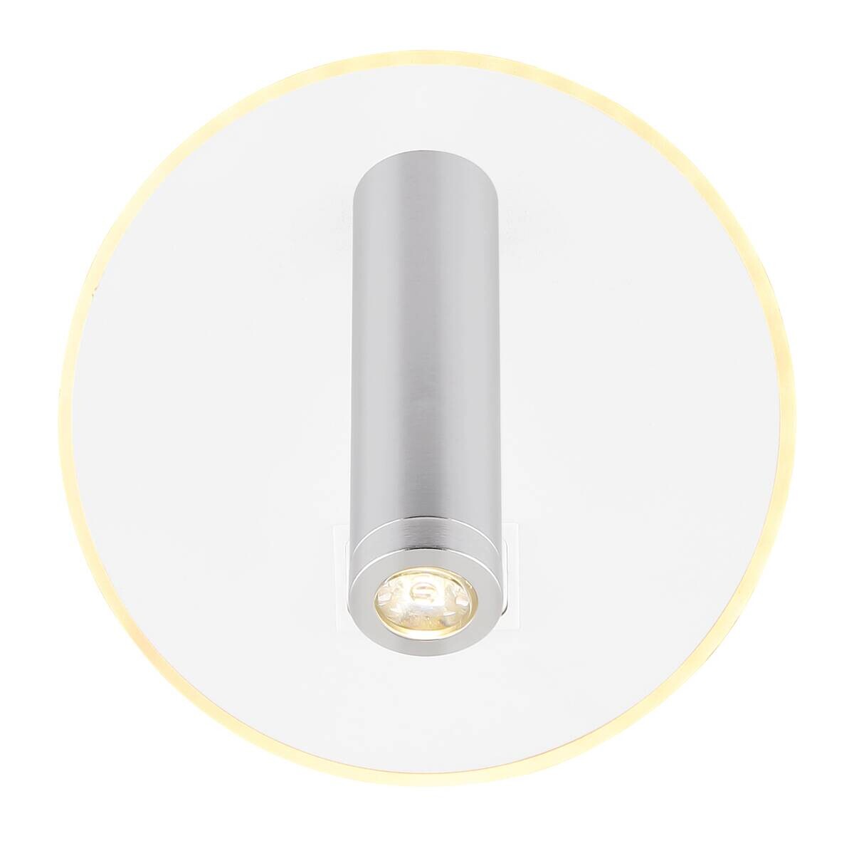 GLOBO LED-Wandleuchte MANY 78405W weiß nickel Opal Metall Kunststoff L/D: ca. 15x14,6 cm 1 Brennstellen