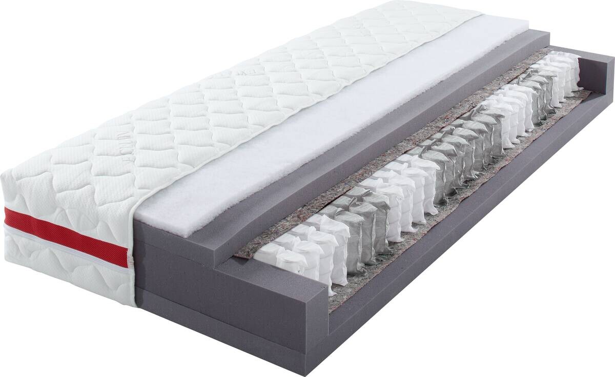 Tonnentaschenfederkernmatratze Titan weiß Liegefläche B/L: ca. 90x200 cm