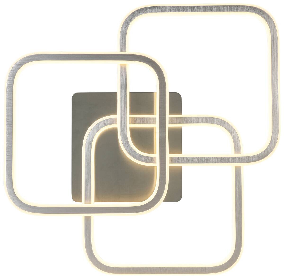 Nolo LED-Deckenleuchte Thrice nickel Satiniert Alu B/H/L: ca. 54x10x58 cm