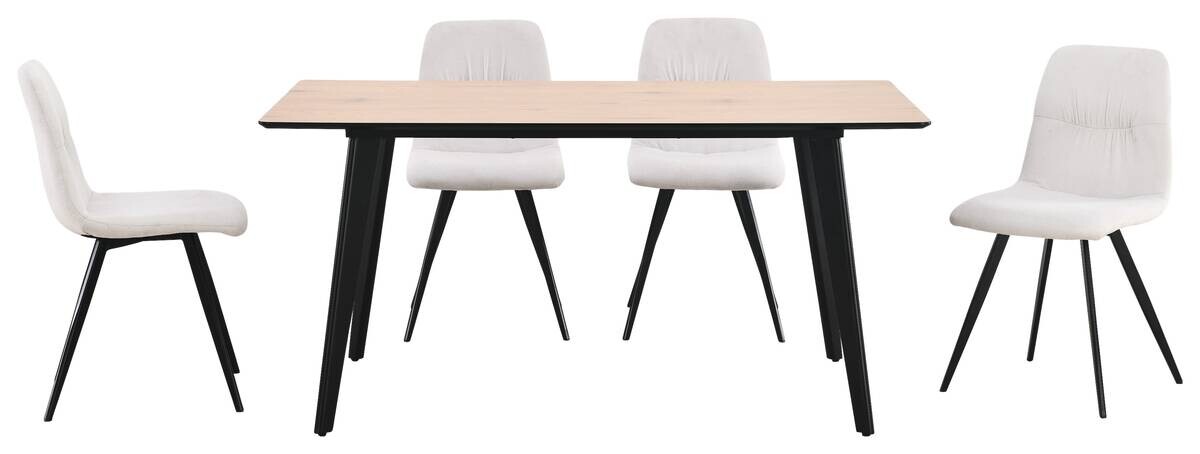 Tischgruppe Denver Eiche Nachbildung B/H/T: ca. 160x76x90 cm