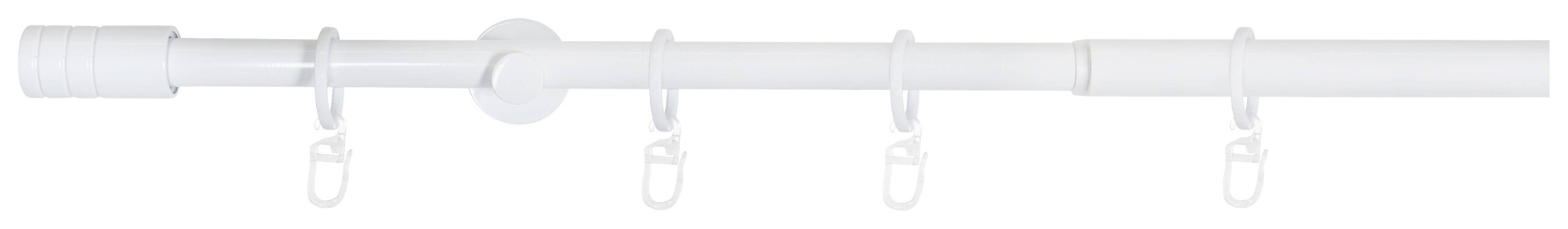 Gardinenstange weiß Aluminium ausziehbar von ca. 160 bis 280 cm 1.0 Läufe
