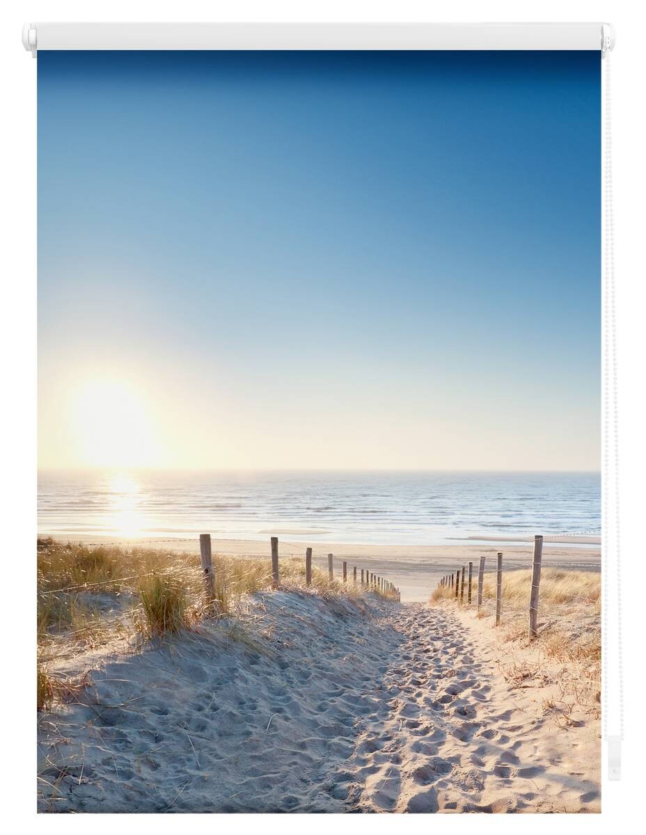 LICHTBLICK Verdunkelungsrollo Ostseestrand blau B/L: ca. 90x150 cm