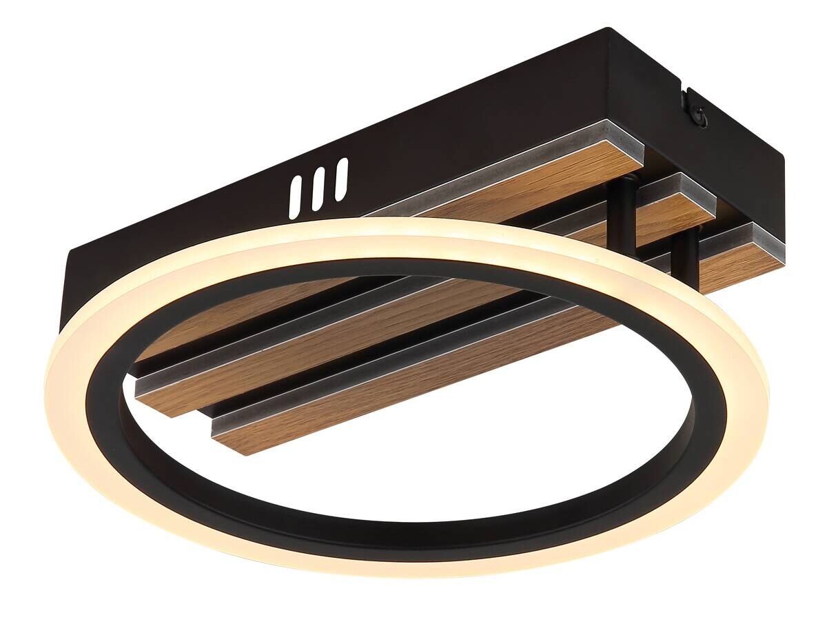 GLOBO Deckenventilator schwarz Kunststoff Metall B/H/L: ca. 30x12x30 cm