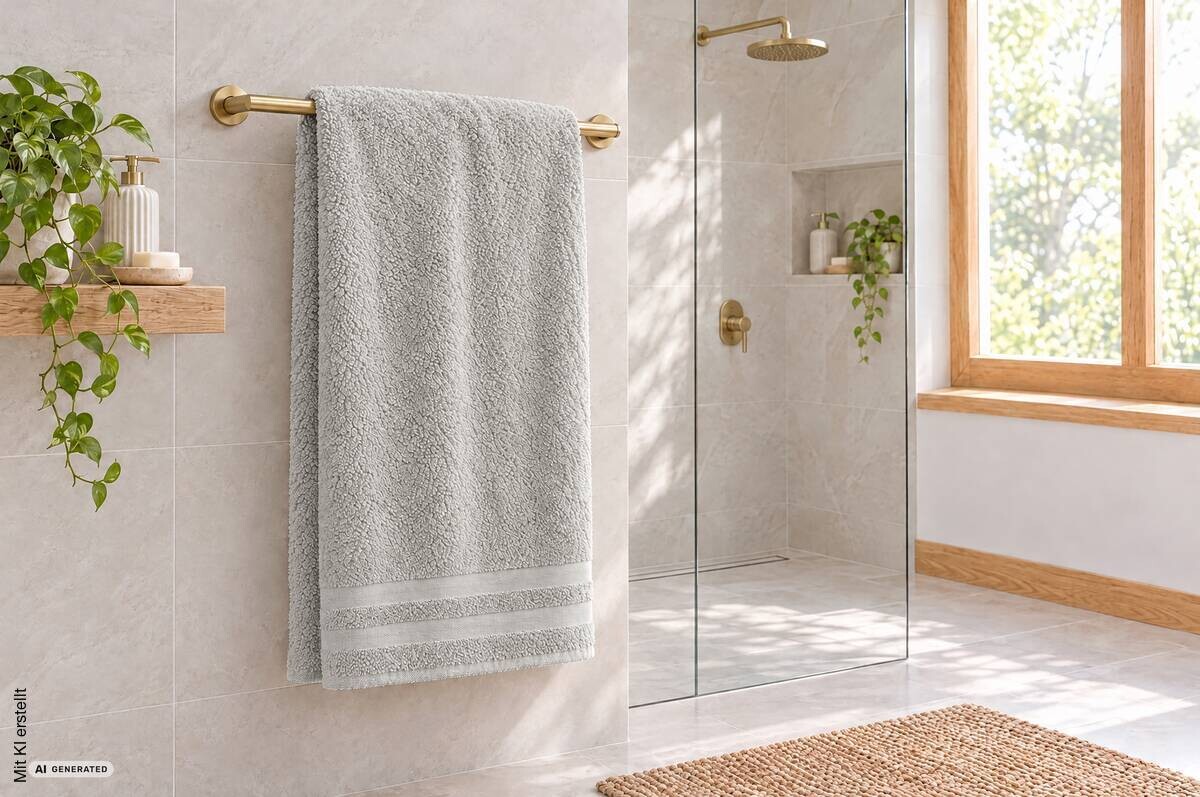 Duschtuch Miami silber 100% Baumwolle B/L: ca. 70x140 cm