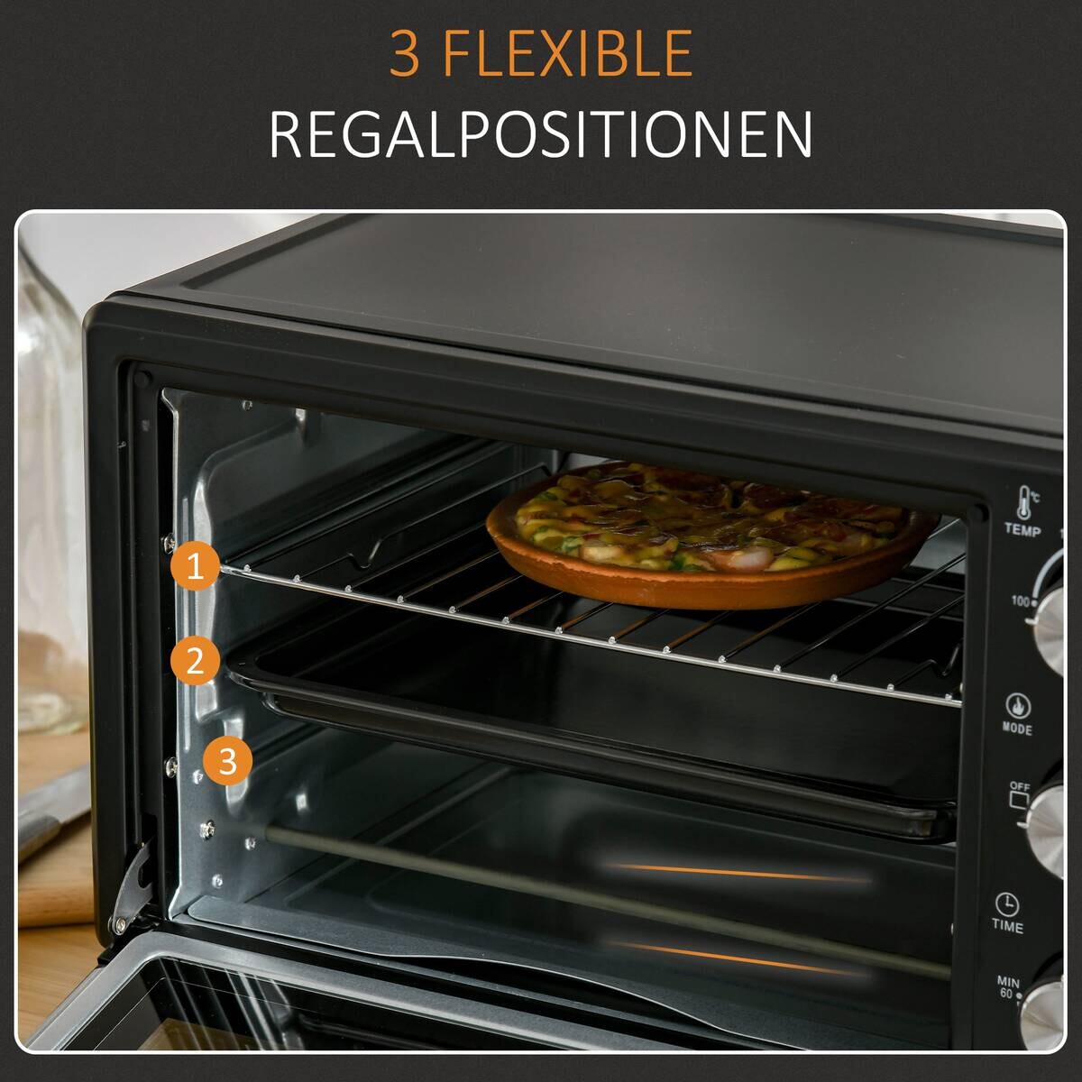 HOMCOM Küchengerät 800-085V90 schwarz Polypropylen B/H/L: ca. 38,5x46x29 cm