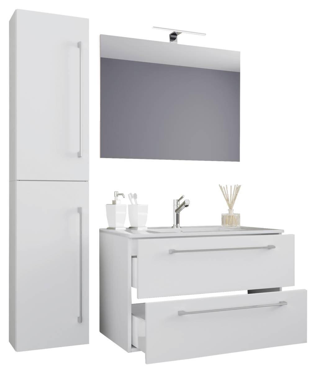 Waschplatz 4tlg-Badinos weiß B/H/T: ca. 81x52x46 cm