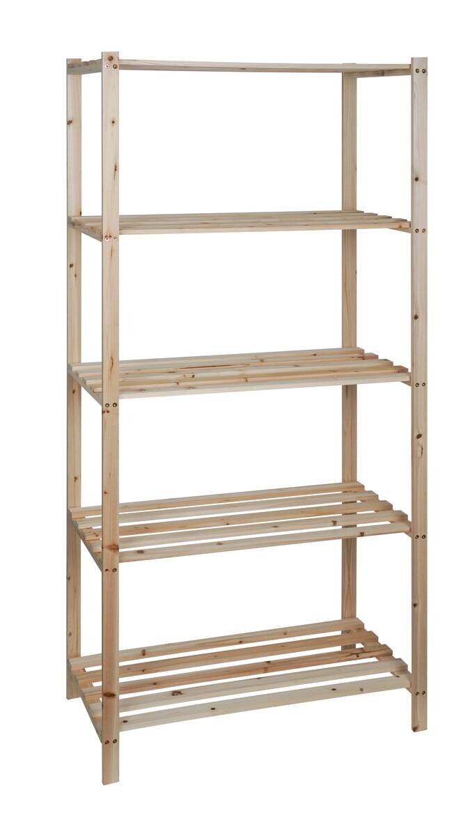 Holzregal natur B/H/L: ca. 40x170x75 cm