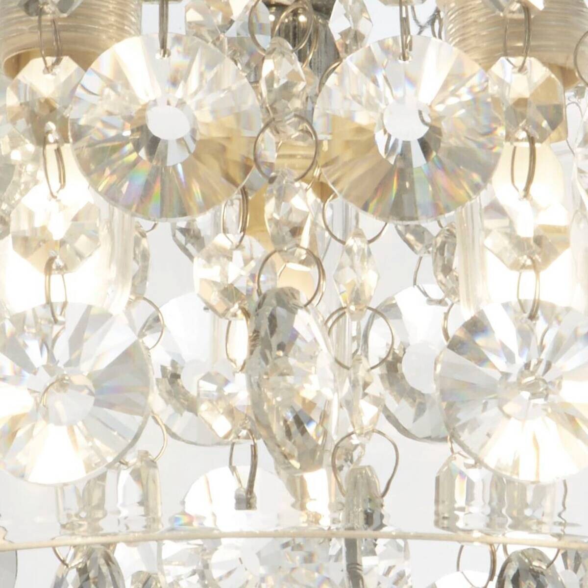 Searchlight Badleuchte Curva Chrom transparent Stahl Glas B/H/L/D: ca. 28x20x28x28 cm G9 3 Brennstellen