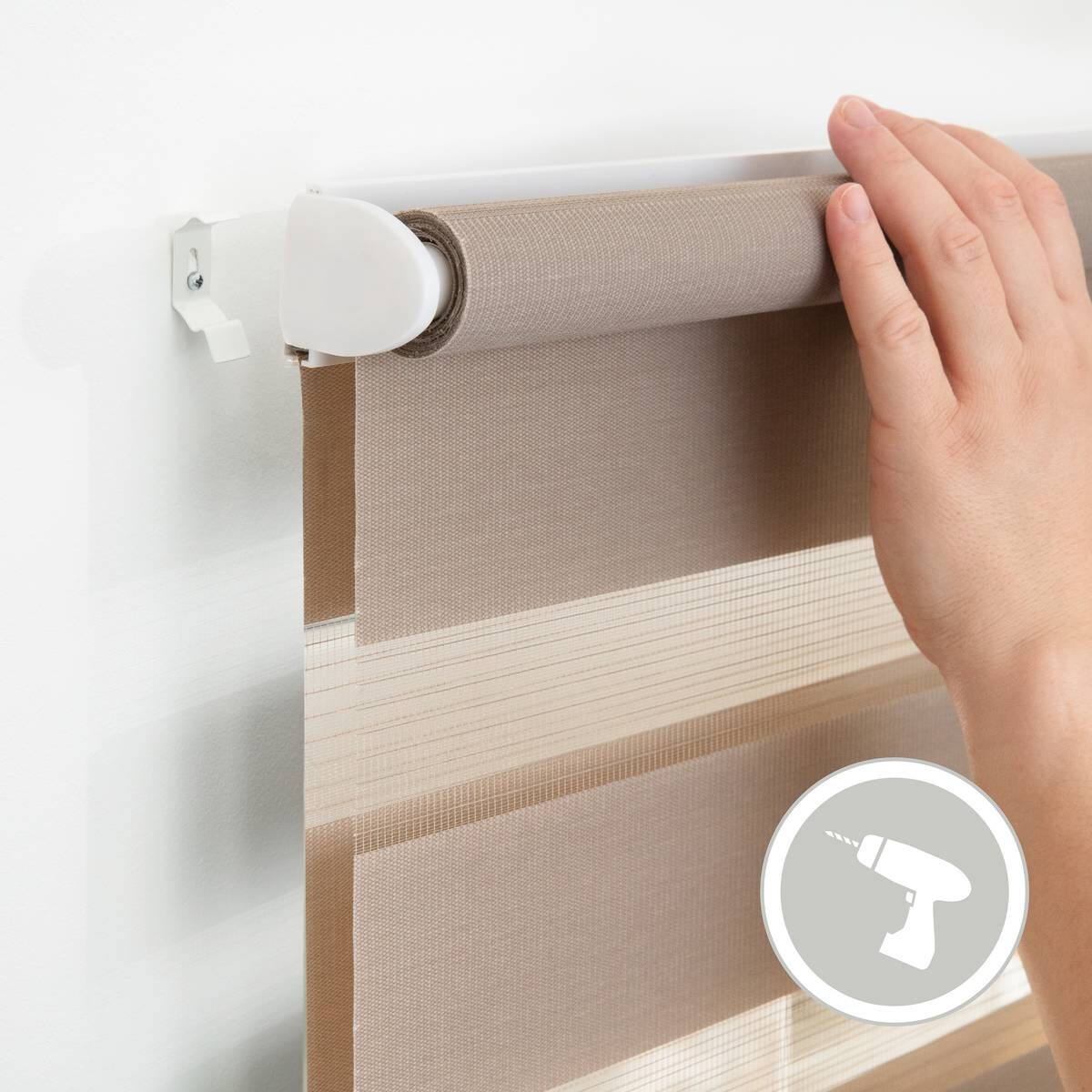 LICHTBLICK Doppelrollo Duo taupe B/L: ca. 60x220 cm