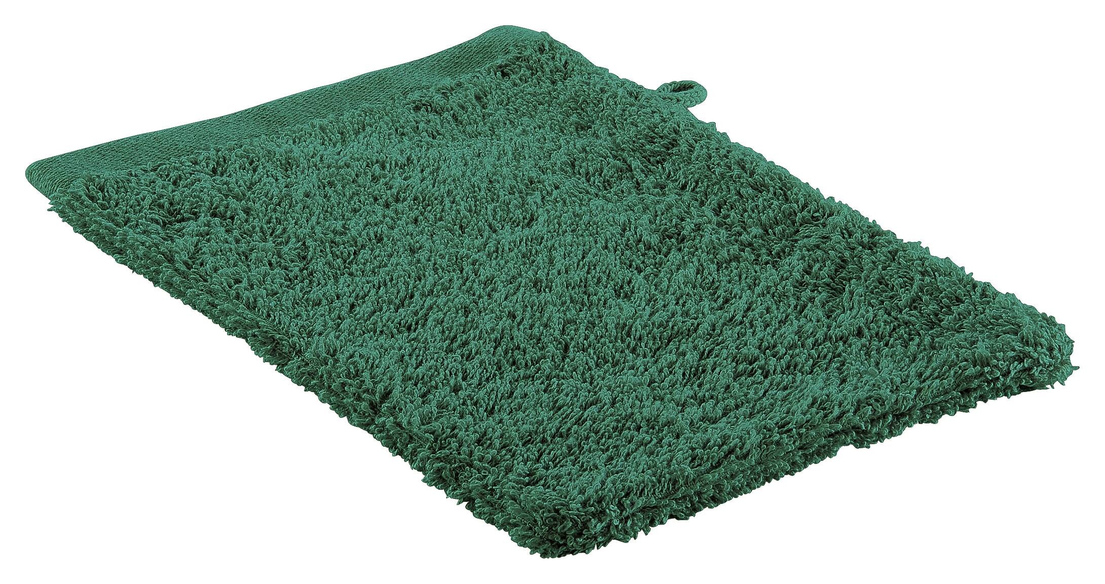 Waschhandschuh Miami waldgrün 100% Baumwolle B/L: ca. 15x21 cm