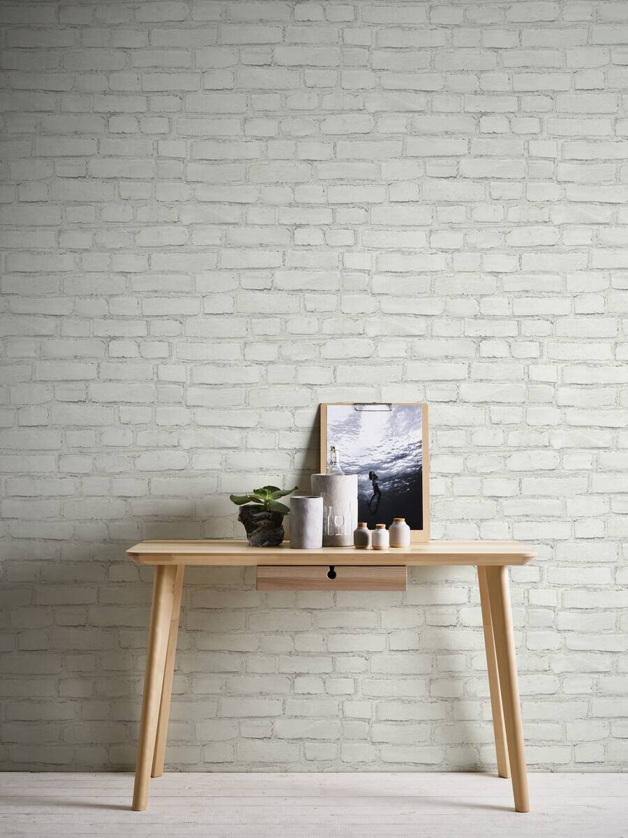 A.S.Creation Vliestapete weiß grau B/H/D: ca. 53x1005x8,7 cm