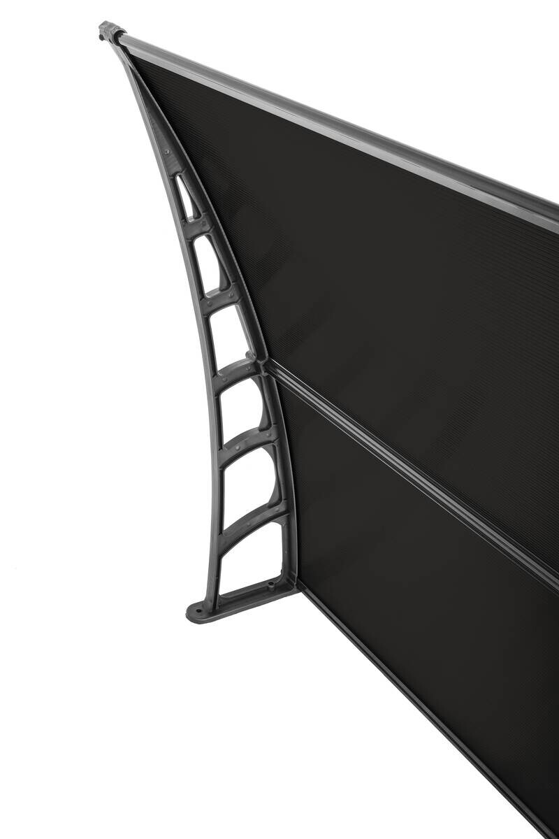 Brosplast Vordach schwarz B/H/L: ca. 240x23x105 cm
