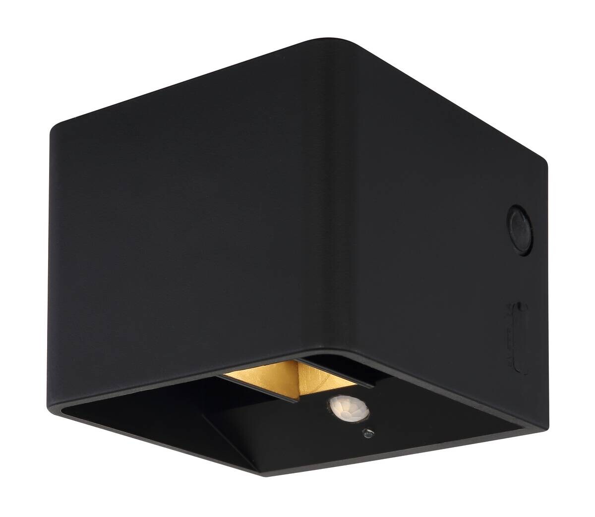 GLOBO LED-Wandleuchte klar mattschwarz PVC Kunststoff Metall B/H/L: ca. 10,1x8x10,2 cm 1 Brennstellen