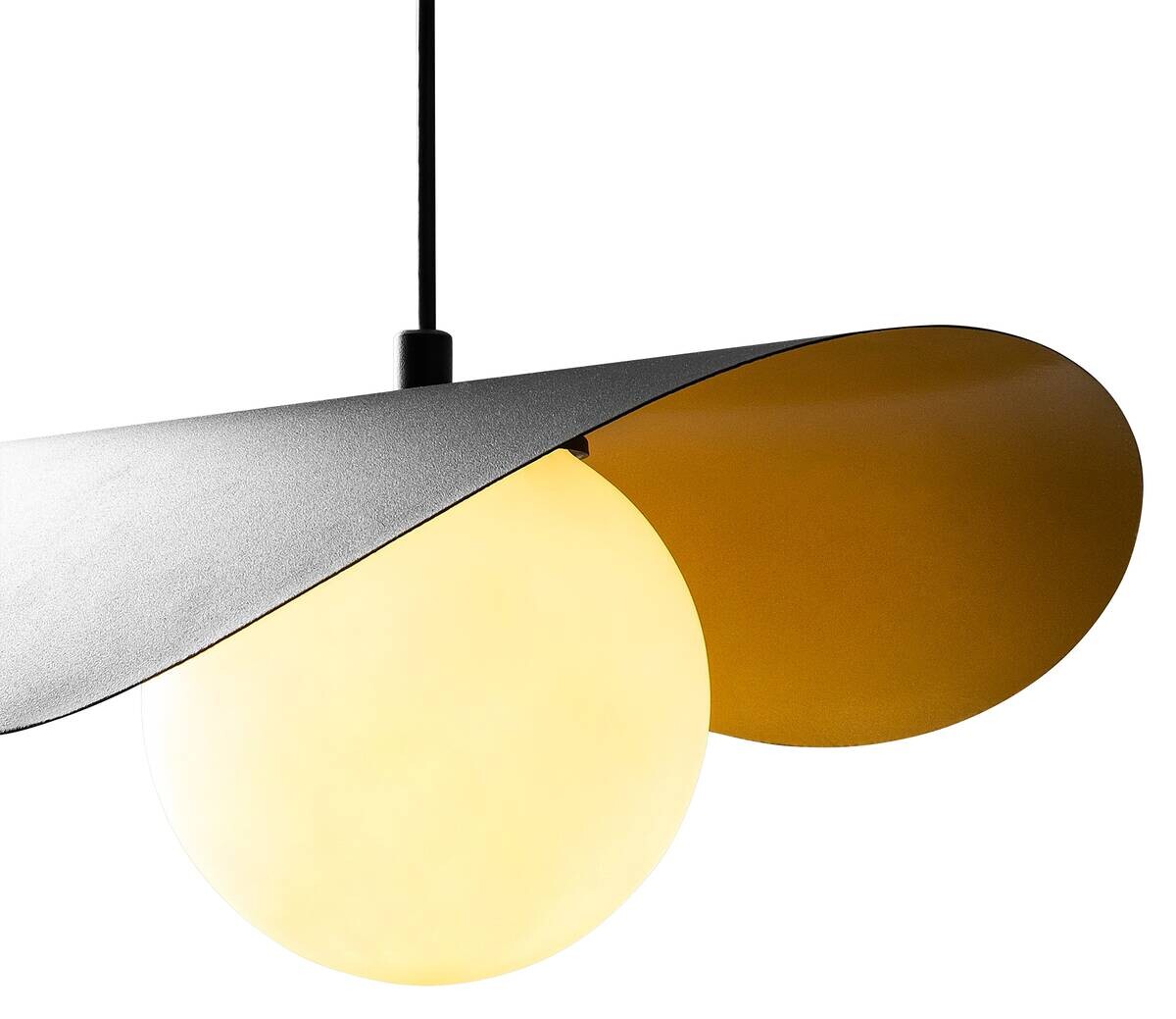 Opviq Pendelleuchte Vatoz weiß schwarz Metall Glas B/H/T/L/D: ca. 38x105x38x32x15 cm E27 1 Brennstellen