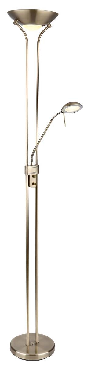 GLOBO Stehlampe altmessing Metall H/D: ca. 180x25,5 cm