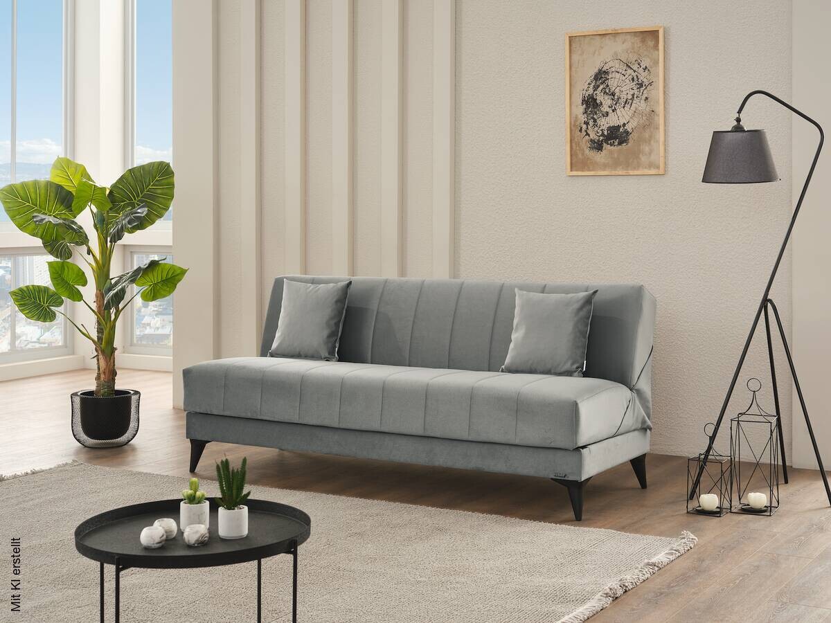 Schlafsofa Action grau B/H/T: ca. 192x86x84 cm