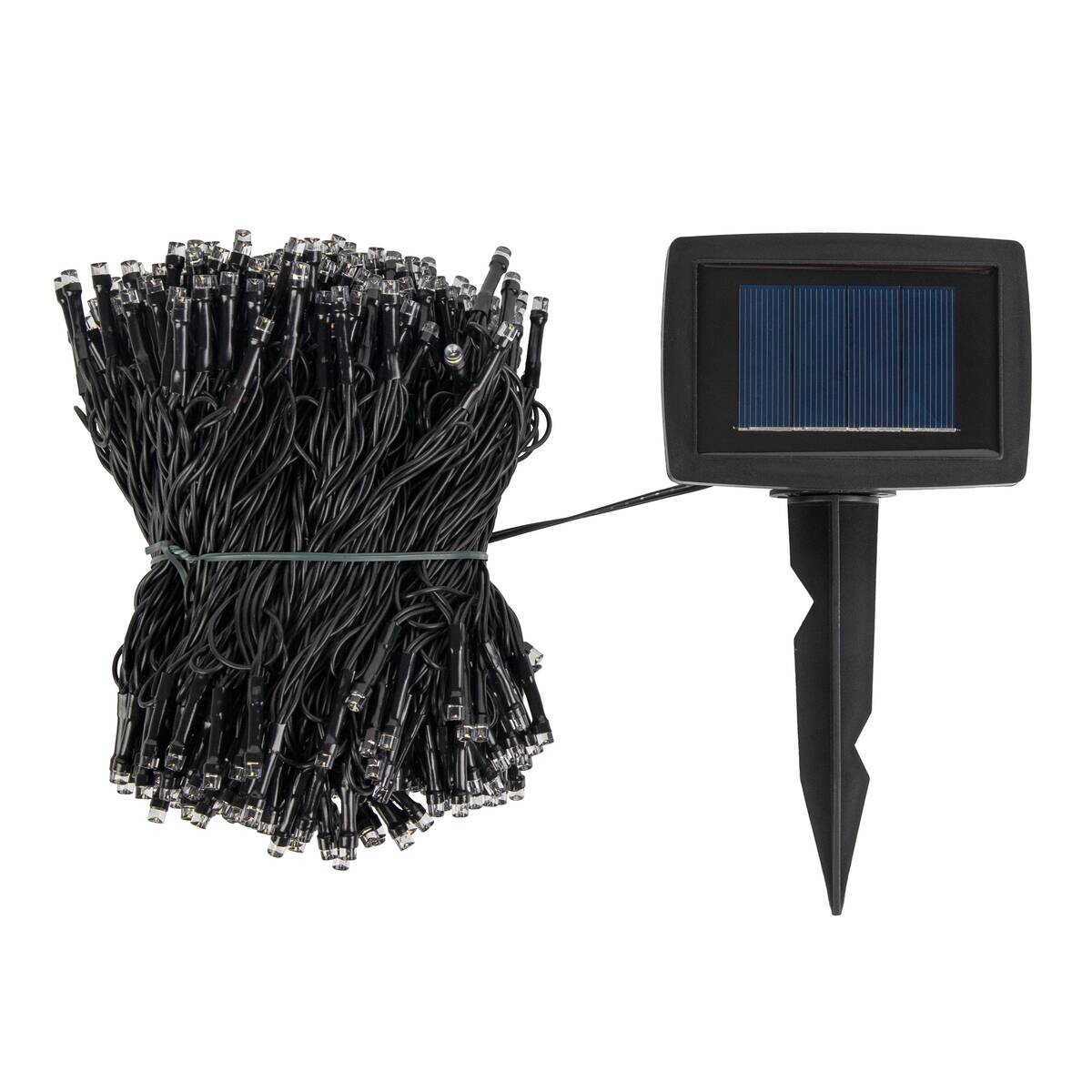 Solarlichterkette 2 m warmweiß schwarz Kunststoff L: ca. 400 cm