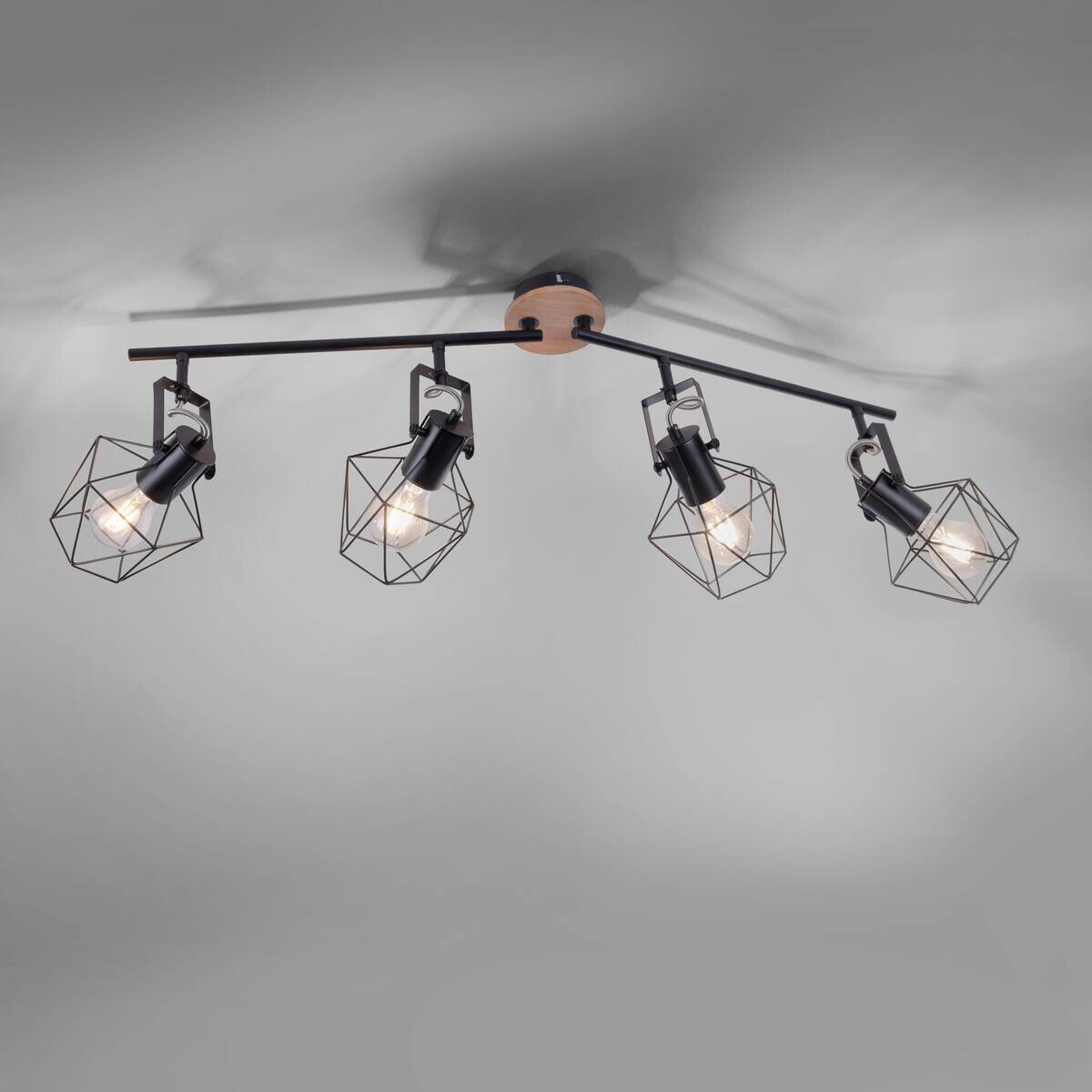 Just Light Spotbalken Jaro Metall B/H/L: ca. 68x31x110 cm E27 4 Brennstellen