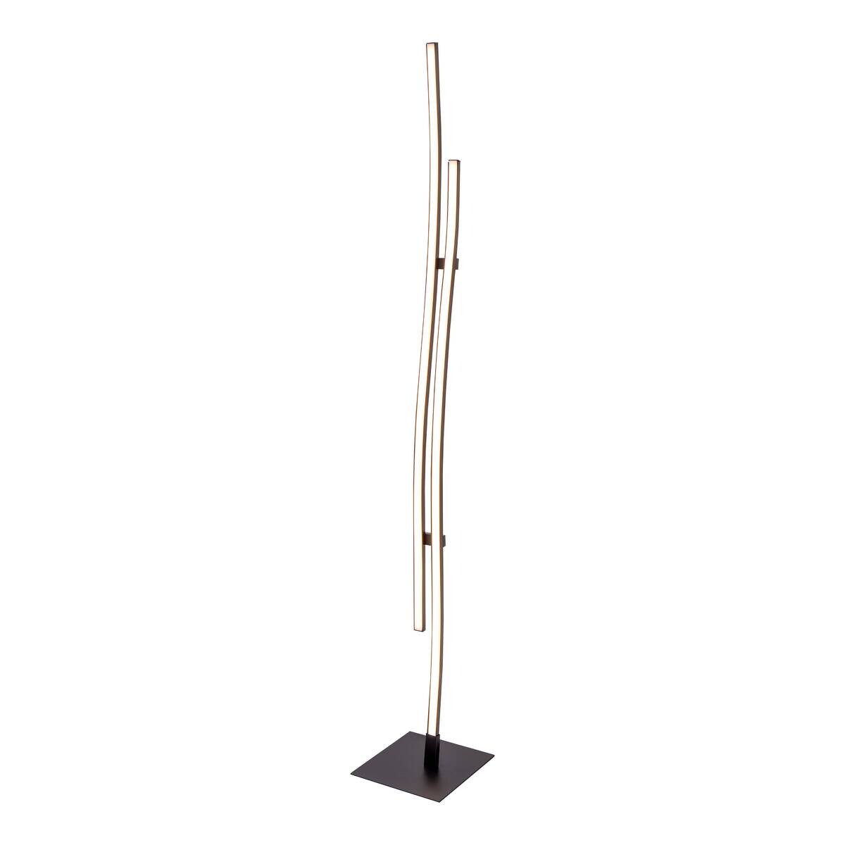 Näve Leuchten Stehlampe 2069722 schwarz Metall Kunststoff B/H/T: ca. 13x130x13 cm 2 Brennstellen