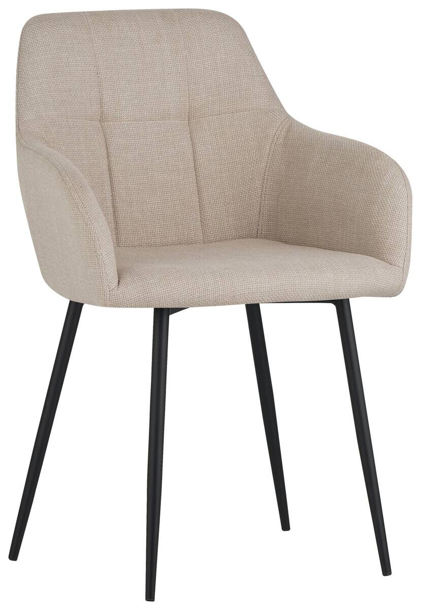 Armlehnstuhl Maria, 2er-Set beige Microfaser Webstoff B/H/T: ca. 55x84x61 cm