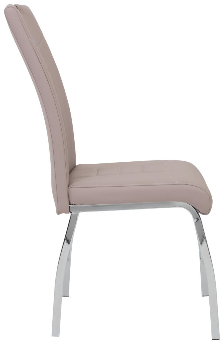 Stuhl Andrea 2er Set Cappuccino Kunstleder Metall B/H/T: ca. 43x100x64 cm