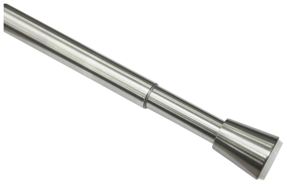 Boviva Spannstange Edelstahloptik Metall D: ca. 2,6 cm ausziehbar von ca. 90 bis 140 cm 1.0 Läufe