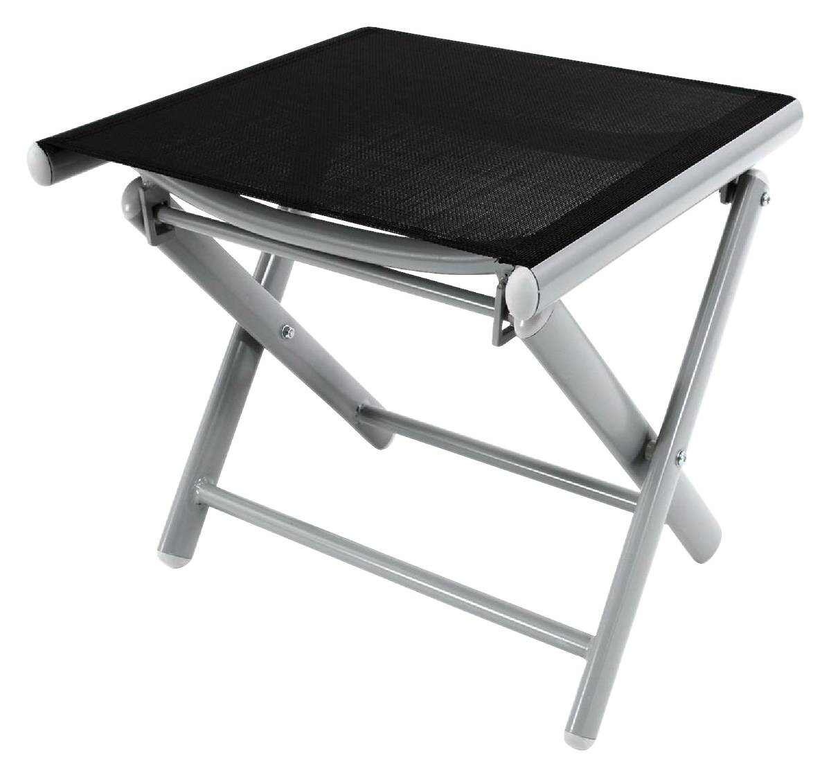 VCM Gartenhocker schwarz Aluminium B/H/T: ca. 40x40x45 cm